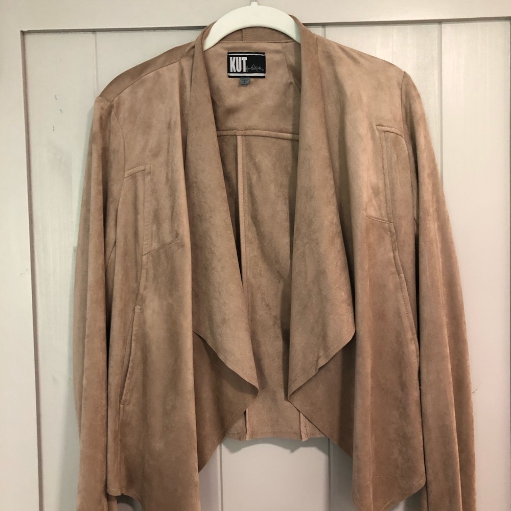 Kut from the Kloth drape-front moto jacket